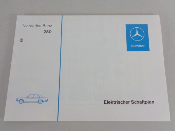 Elektrischer Schaltplan Mercedes W123 280 Vergaser von 01/1976