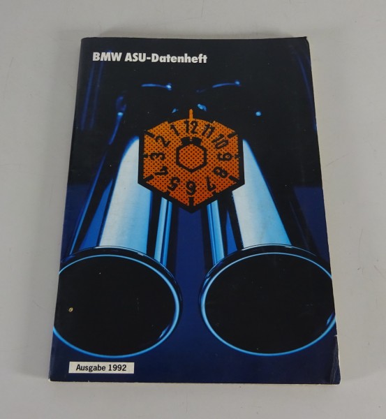 ASU-Datenheft BMW Abgassonderuntersuchung Baureihe 02 - E32 Stand 1992