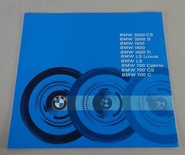 Prospekt Programmübersicht BMW 3200 CS, 1500, 1800, LS, 700 Stand 09/1963