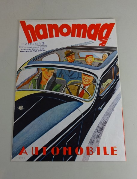 Prospekt / Broschüre Hanomag Kurier, Rekord + Sturm Stand 1934