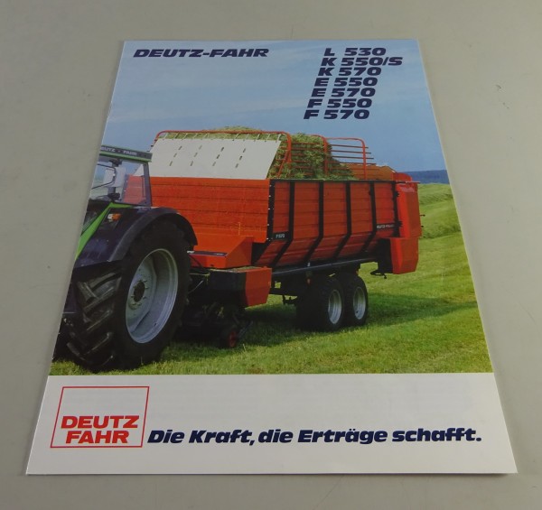 Prospekt / Broschüre Deutz-Fahr Ladewagen L 530 / K 550/S etc Stand 01/1984