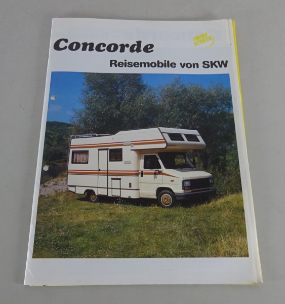 Prospekt / Broschüre SKW Concorde Reisemobile Basis Peugeot J5 Stand 1987