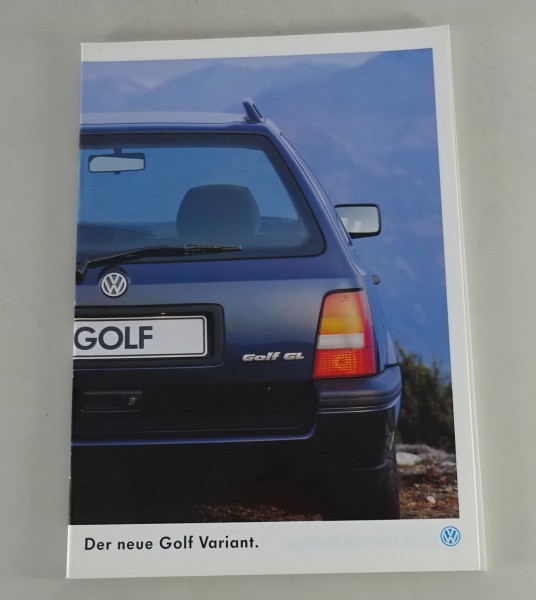 Prospekt / Broschüre VW Golf 3 / III Variant von 01/1994