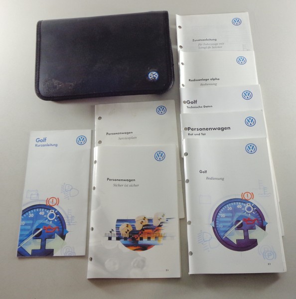 Bordmappe + Betriebsanleitung VW Golf 4/IV Stand 05/1999