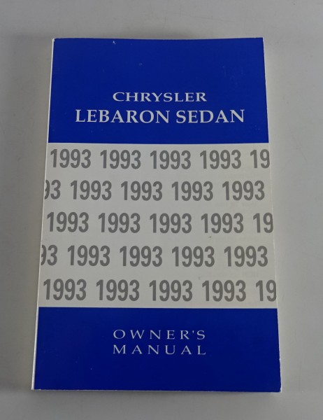 Owner´s Manual / Handbook Chrysler Le Baron Sedan Stand 1993