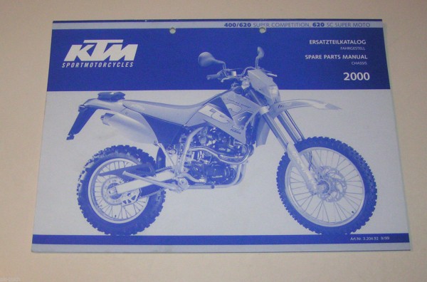 Teilekatalog Fahrgestell KTM 400 / 620 - Modelljahr 2000