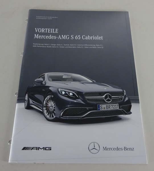 Vorteile Mercedes-Benz S-Klasse S 65 AMG Cabriolet Typ 217 Stand 12/2015