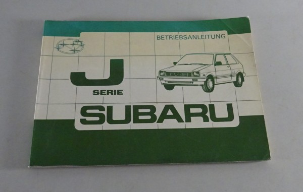 Betriebsanleitung / Handbuch Subaru J-Serie, Justy 1000 + 1200 cm³, 2WD/4WD