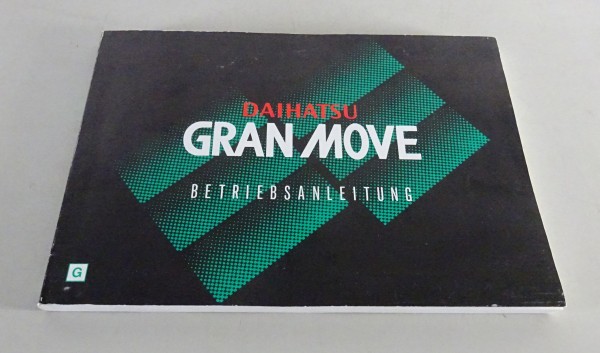 Betriebsanleitung / Handbuch Daihatsu Gran Move Stand 1998