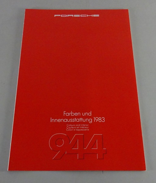 Prospekt Porsche Farben und Innenausstattung für Porsche 944 von 1983