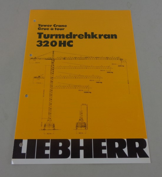 Datenblatt / Technische Beschreibung Liebherr Turmdrehkran 320 HC von 04/1981