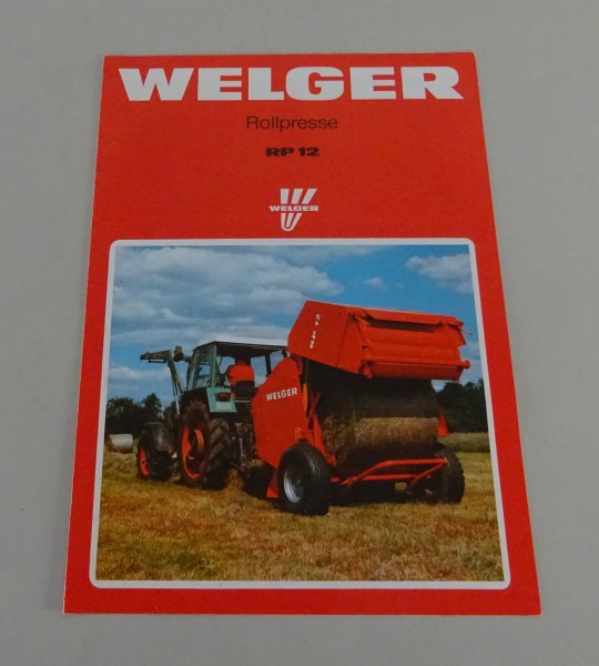 Prospekt / Broschüre Welger Rollpressen RP 12 Stand 09/1990