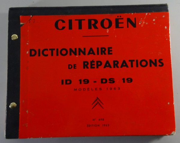 Werkstatthandbuch / Nachtrag Citroen ID 19 / DS 19 | FRA | Stand 1963
