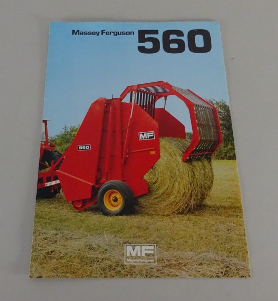 Prospekt / Broschüre Massey Ferguson Rundballenpresse MF 560 Stand 08/1978