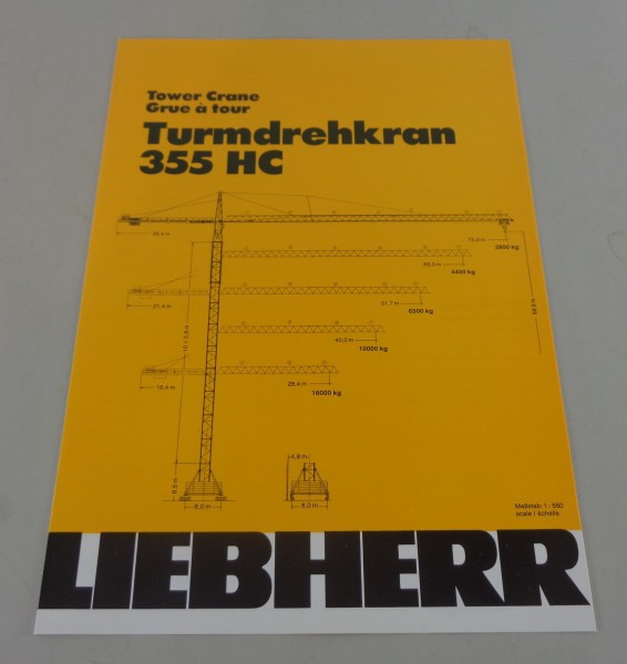 Datenblatt / Technische Beschreibung Liebherr Turmdrehkran 355 HC von 06/1987
