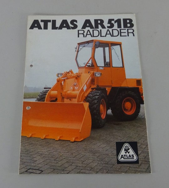 Prospekt / Broschüre Atlas Radlader AR 51B Stand 02/1980