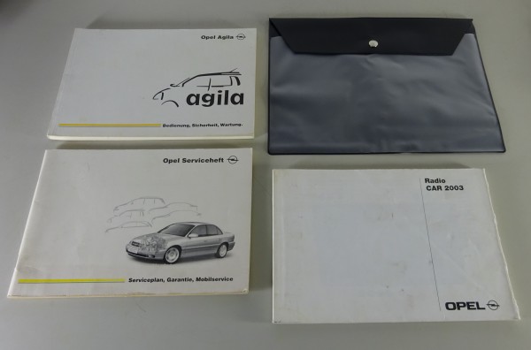 Bordmappe + Betriebsanleitung / Handbuch Opel Agila A Stand 06/2001