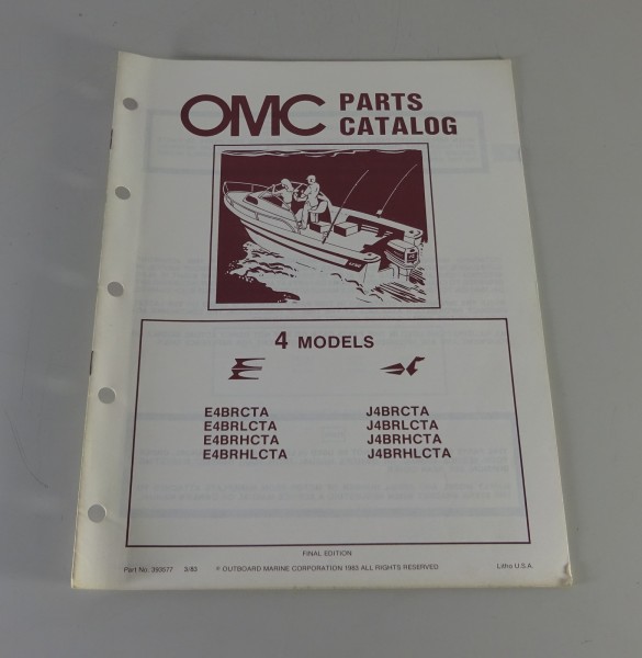 Teilekatalog Johnson Evinrude Außenborder / Outboards 4 Models von 3/1983