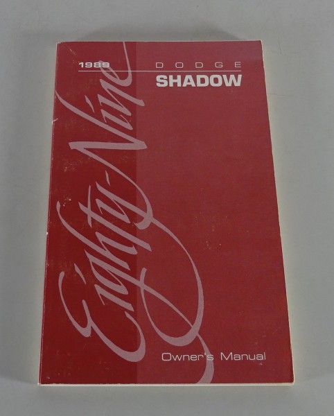 Owner´s Manual / Handbook Dodge Shadow Stand 1989