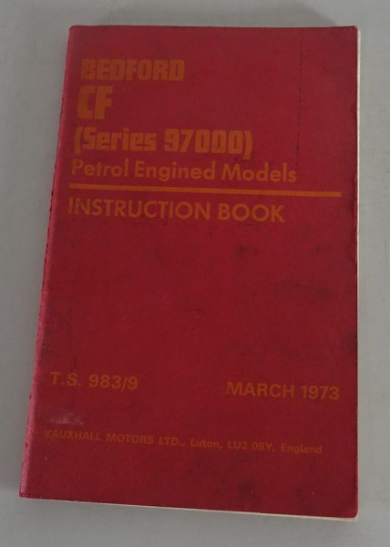 Betriebsanleitung Bedford CF Series 97000 von 03/1973