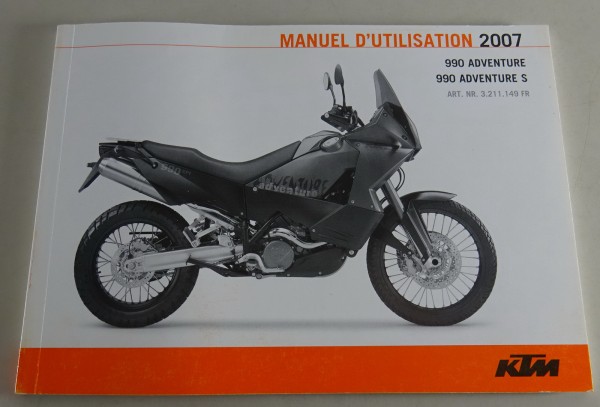 Manuel d´utilisation KTM 990 Adventure / 990 Adventure S Modelljahr 2007