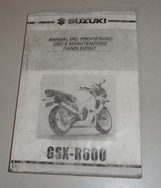 Uso e manutenzione / Handleiding Suzuki GSX R600 Stand 08/2000