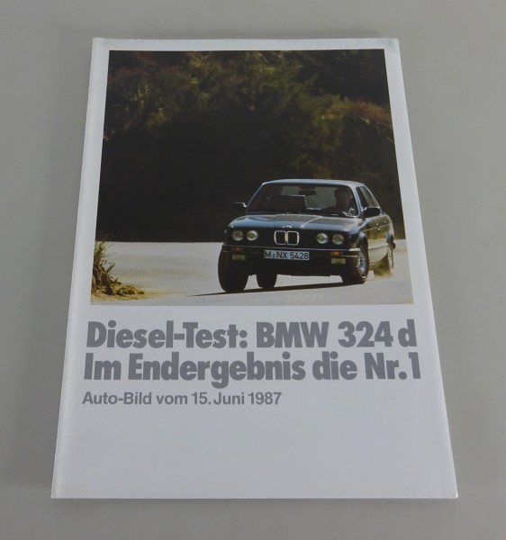 Prospekt / Broschüre BMW 3er E30 324d Stand 06/1987