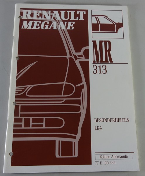Werkstatthandbuch Renault Megane 1 Besonderheiten L64 Stand 1996