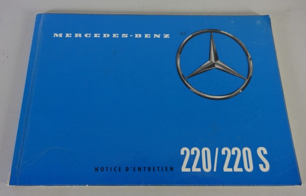 Manuel d'utilisation Mercedes-Benz 220 b / Sb W111 Heckflosse Stand 09/1959