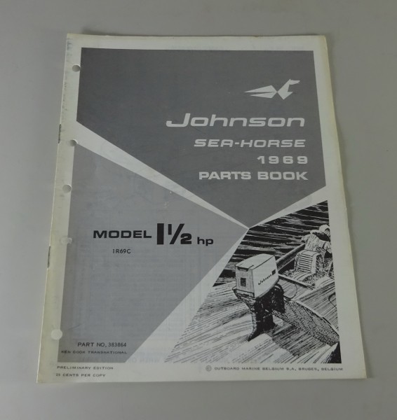 Teilekatalog OMC Johnson Outboards 1.5 PS Models von 1969