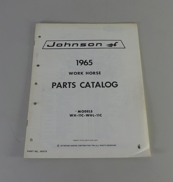 Teilekatalog OMC Johnson Outboards / Außenborder 15 PS Models Stand 1965