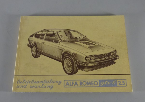Betriebsanleitung + Wartung / Handbuch Alfa Romeo GTV 6 2.5 V6 Stand 11/1980