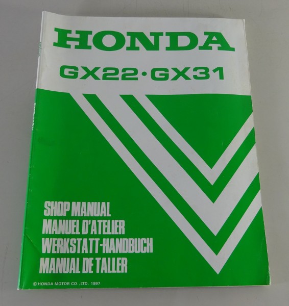 Werkstatthandbuch / Workshop Manual / Honda Generator GX 22 / GX 31 Stand 1997