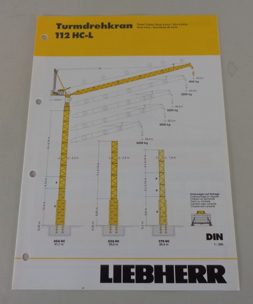 Datenblatt / Technische Beschreibung Liebherr Turmdrehkran 112 HC-L von 03/2004