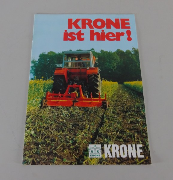 Prospekt / Broschüre Krone Ackerfräsen RE + RES Stand 01/1985