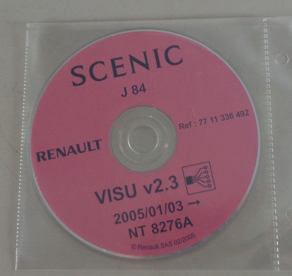 Elektrische Schaltpläne auf CD Renault Scenic J84 Modelljahr ab 01/2005