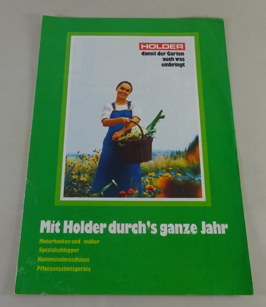 Prospekt / Broschüre Holder Gartengeräte und Einachsschlepper 1970er Jahre