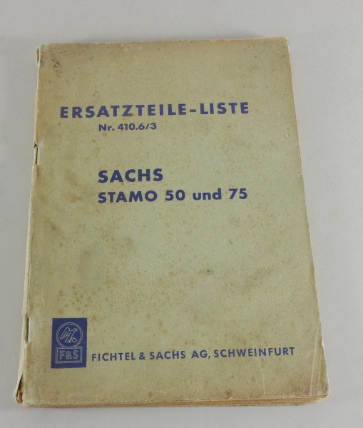 Teilekatalog / Ersatzteilliste Sachs Motor Stamo 50 / 75