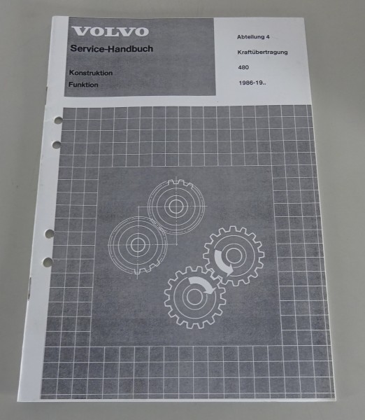 Werkstatthandbuch Konstruktion / Funktion Volvo 480 Kupplung / Getriebe ab 1986