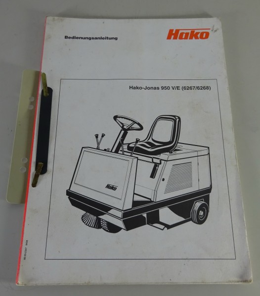 Betriebsanleitung / Handbuch Hako Scheuermaschine Hako-Jonas 950 V/E von 09/1994