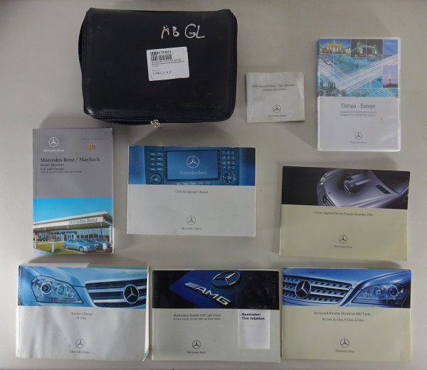 Wallet + Owner´s Manual Mercedes-Benz GL 320 CDI/450 Typ X164 US-Model from 2007