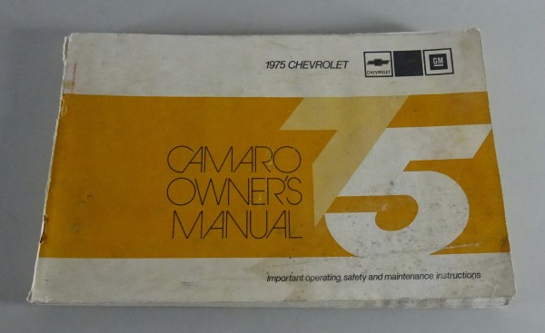 Owner´s Manual / Handbook Chevrolet Camaro Stand 1975