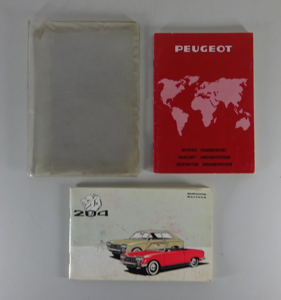 Bordmappe + Betriebsanleitung / Handbuch Peugeot 204 Cabrio Stand 1967