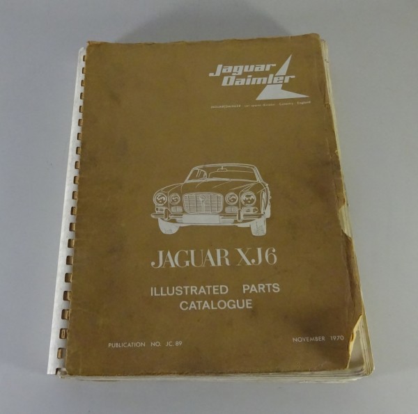 Teilekatalog / Parts Catalogue Jaguar XJ 6 Series I 2,8 / 4,2 Litre from 11/1970
