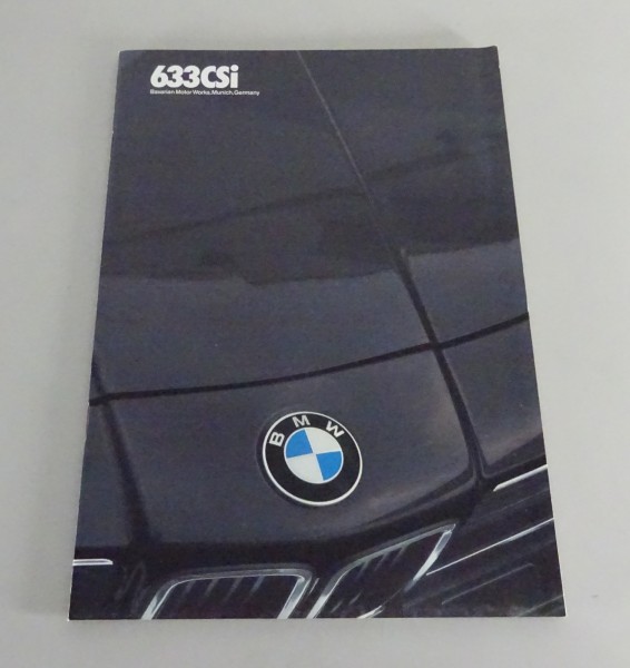 Prospectus / Brochure BMW 6 Series E24 633CSi US-Model from 02/1982