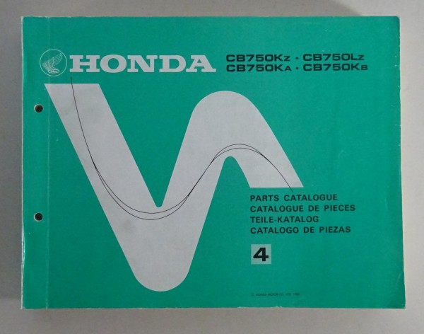 Teilekatalog / Parts List Honda CB 750 K / L Stand 1980