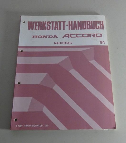 Werkstatthandbuch Nachtrag Honda Accord 4. Generation Stand 1991