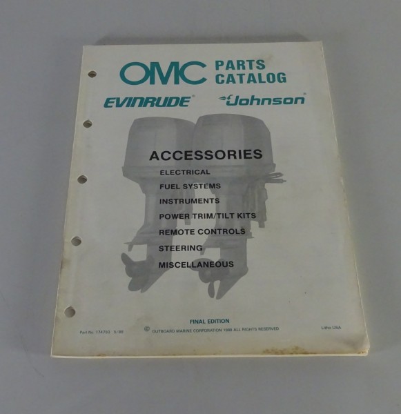 Parts-Catalog / Teilekatalog OMC Außenborder / Outboards Stand 1988