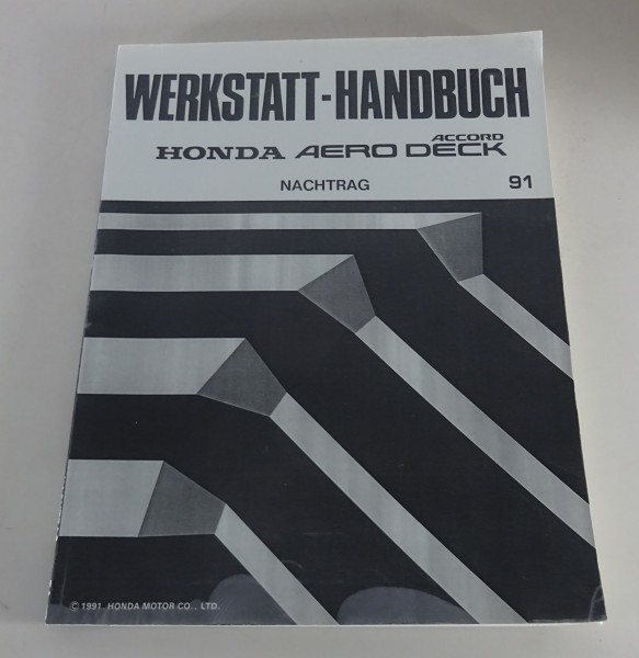 Werkstatthandbuch Nachtrag Honda Accord Aero Deck Stand 1991