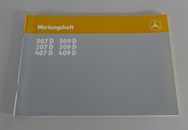 Scheckheft / Wartungsheft blanko Mercedes-Benz Bremer Transporter T1 von 10/1986